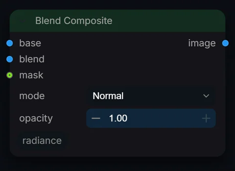 Blend Composite node in Radiance 3.5.0, default interface