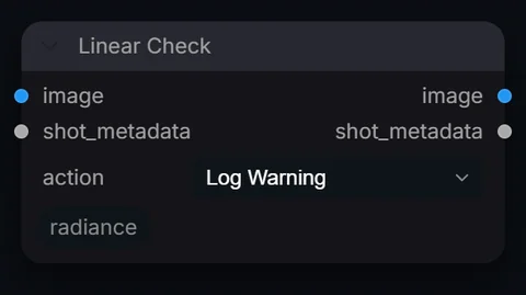 Linear Check node in Radiance 3.5.0, default interface